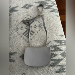 Lo & Sons light gray leather Waverly bag